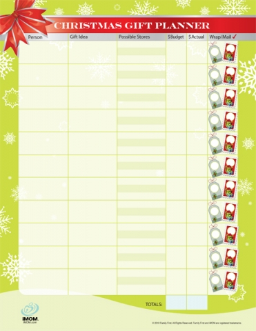 Christmas Gift Planner